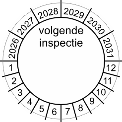 keuringssticker 2022 volgende inspectie
