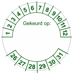 Keuringssticker 2022-2027 groen