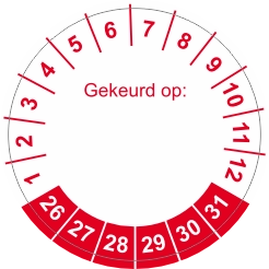 Keuringssticker 2022-2027 rood