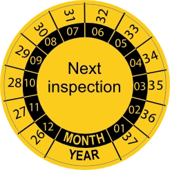 Keuringssticker 2022-2033 engels