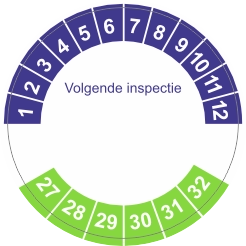 Keuringssticker 2027 tot 2032