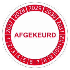 Keuringssticker 2027 afgekeurd 3cm