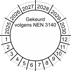 keuringssticker gekeurd volgens nen 3140 2025