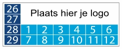 Keuringssticker rechthoek blauw 2022