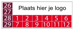 Keuringssticker rechthoek rood 2022