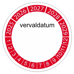 keuringssticker rood 3cm 2027 vervaldatum