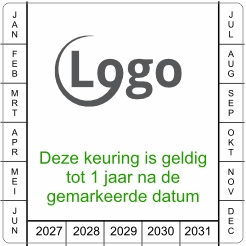 Keuringssticker vierkant 2027