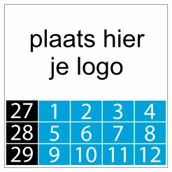 Keuringssticker vierkant blauw 2027
