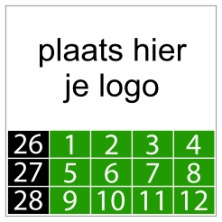 Keuringssticker vierkant groen 2022