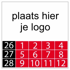 Keuringssticker vierkant rood 2022