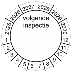 keuringssticker volgende inspectie 2025