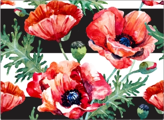 Klaprozen laptop sticker 17 inch