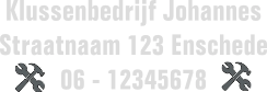 Klussenbedrijf belettering voorbeeld
