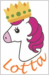 Koningsdag Eenhoorn - Textiel Acetaatzijde