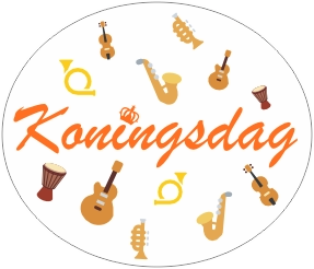 Koningsdag Instrumenten Sticker