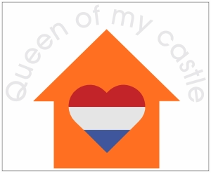 Koningsdag Sticker Queen Of My Castle - Transparant Dekwit