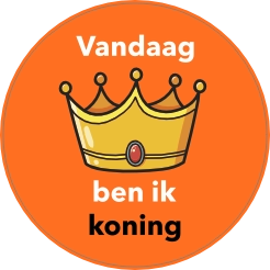 Koningsdag Sticker Vandaag Ben Ik Koning