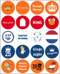 Koningsdag stickervel