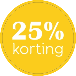 Korting 25 Sticker