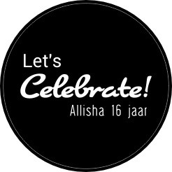 Let's celebrate! Verjaardag sticker