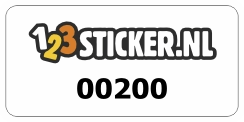 logo sticker genummerd