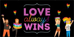 Love always wins spandoek