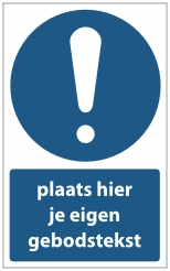 M001 Met gebodstekst