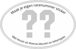 Maak je eigen racenummer sticker