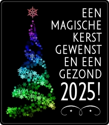 Magische kerst Sticker zilver