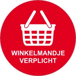 Mandje verplicht sticker