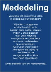 Mededeling sticker a4