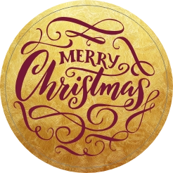 Merry Christmas doming sticker