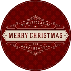 Merry christmas goud rood