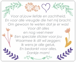 Moederdag Sticker