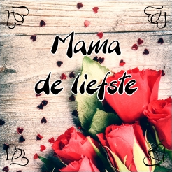 Moederdag tegeltje Mama de liefste