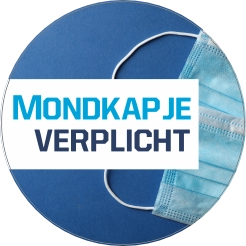 Mondkapje verplicht sticker