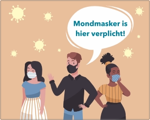Mondmasker is hier verplicht