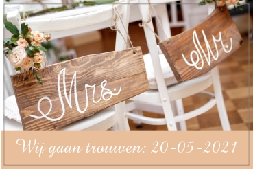 mr en mrs wij gaan trouwen