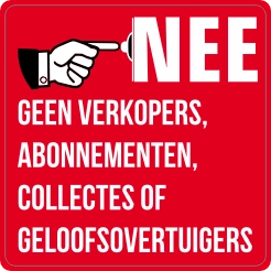 NEE rood vierkant