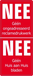 Nee-Nee sticker verticaal metallic