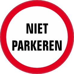 Niet parkeren Sticker