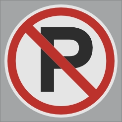 Niet parkeren tegel