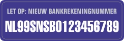 Nieuw Bankrekeningnummer Donkerblauw