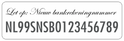 Nieuw Bankrekeningnummer Sier Grijs 2