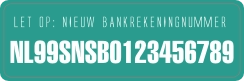 Nieuw Bankrekeningnummer Turkoois