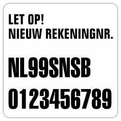Nieuw Bankrekeningnummer Vierkant1