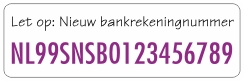 Nieuw Bankrekeningnummer WitPaars