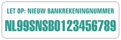 Nieuw Bankrekeningnummer WitTurkoois