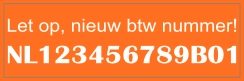Nieuw BTW nummer Oranje stickers