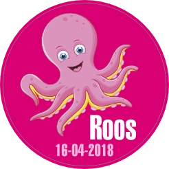 Octopus geboortesticker